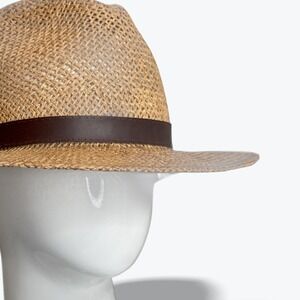 Vintage Summer Club Straw‎ Fedora Hat Sun Protection Styled in Australia L XL